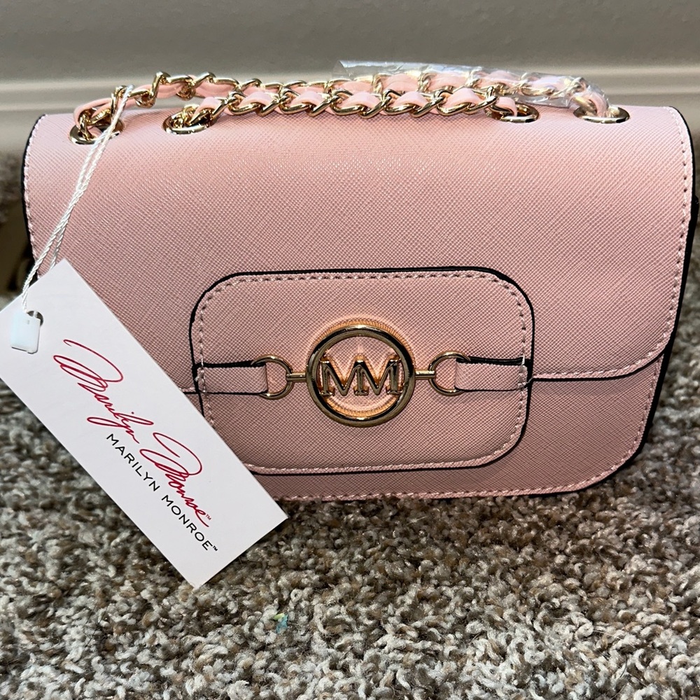 Marilyn Monroe Blush Crossbody Bag with Chain